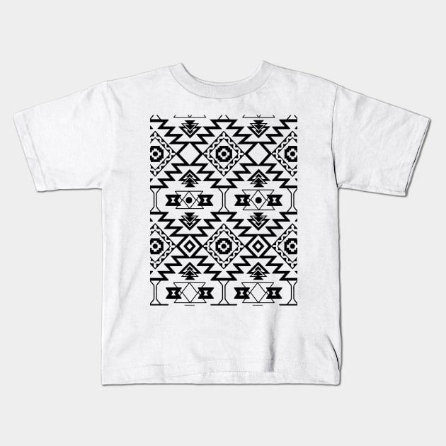 Aztec Line Design Kids T-Shirt by slice_of_pizzo